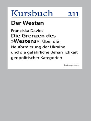 cover image of Die Grenzen des "Westens"